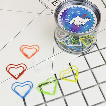 

Love heart Paper Clip Heart Bookmark Gift Clips Office Accessories Paper Clips Papel Paper Bookmark Kawaii Stationery