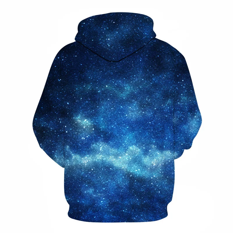 Толстовки для мужчин и женщин 3D космические толстовки с капюшоном синие Galaxy мужские спортивные костюмы Модный пуловер бренд качество Экстра плюс 6XL толстовки
