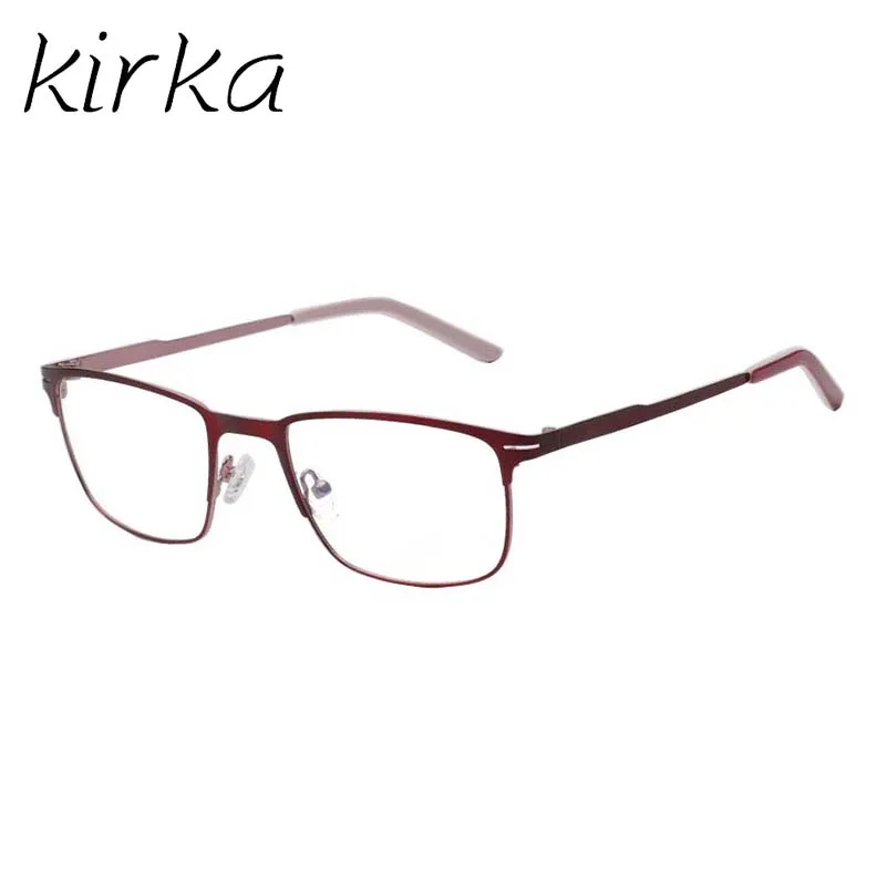 Kirka New Design Red Stainless Steel frame Spectacle Metal Frame