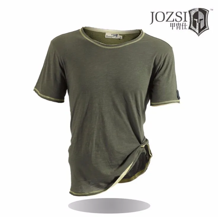 Самая дешевая! Новинка года, футболка для мужчин, брендовая футболка JOZSI с коротким рукавом, футболка в стиле рок, хлопковая быстросохнущая Спортивная футболка для походов