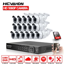 16CH AHD HD CCTV система 2.0MP CCTV камера 1080P DVR комплект 1080P HDMI камера безопасности Система дистанционного просмотра seguranca em casa