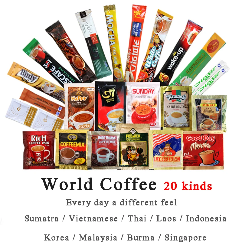 World coffee, cappuccino G7 instant coffee Kopi Luwak coffee from