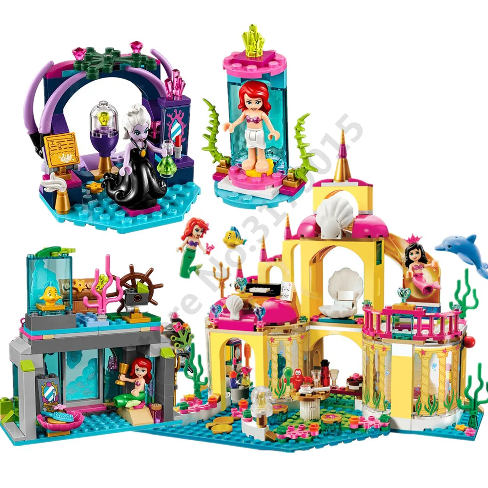 

Fairy tale princess Girl Mermaid Ariel`s Undersea Palace And magic spells Building Block Bricks Toy Compatible with Lego Friends