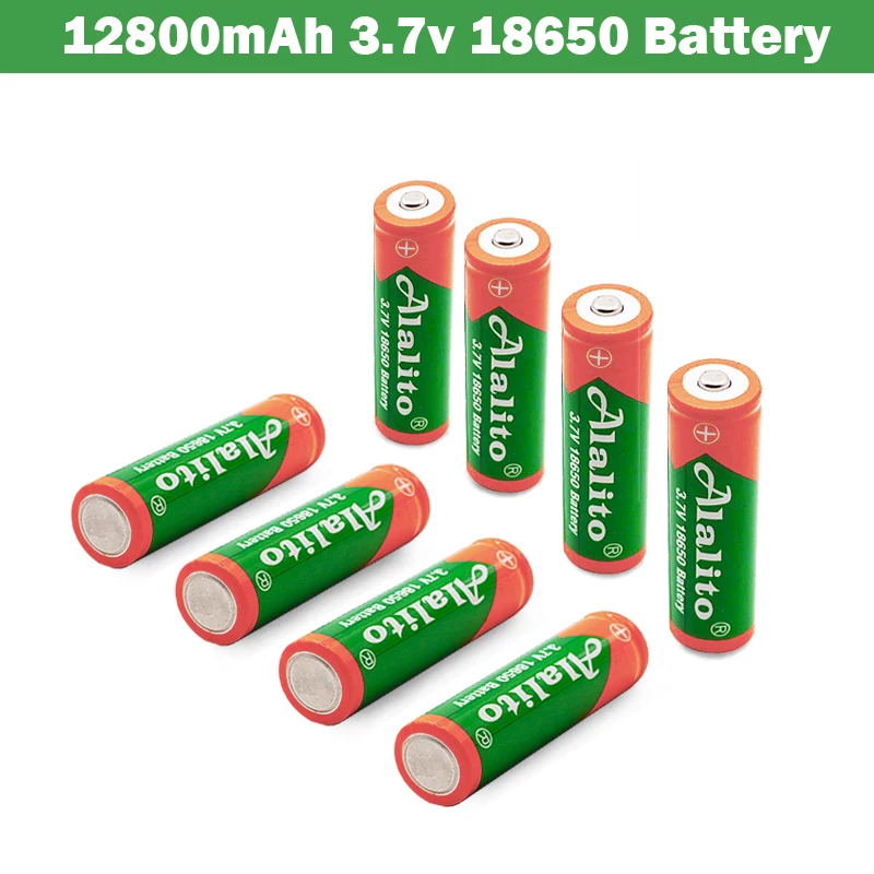 1-20 шт Alalito 18650 3,7 в 12800 мАч литий-ионная аккумуляторная батарея литий-ионная батарея для фонарика налобный фонарь электронная игрушка