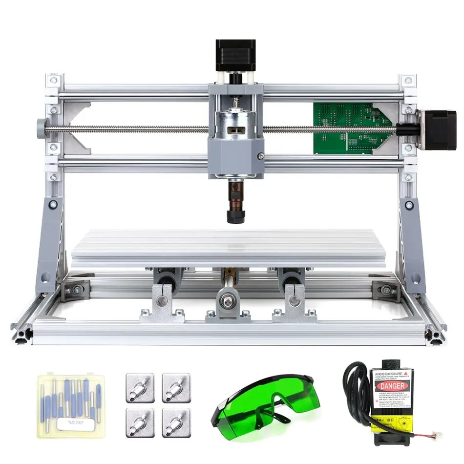 CNC3018 DIY комплект фрезерного станка с ЧПУ 2-в-1 мини-станок для лазерной гравировки GRBL Управление 3 оси для печатных плат ПВХ Пластик акриловое волокно инструмент для резьбы по дереву - Цвет: 500mW