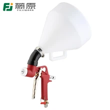 FUJIWARA Diatom Mud Lacquer Spray Gun 3 nozzles Hopper Gun Pneumatic Spraying Machine Relief Paint Spray