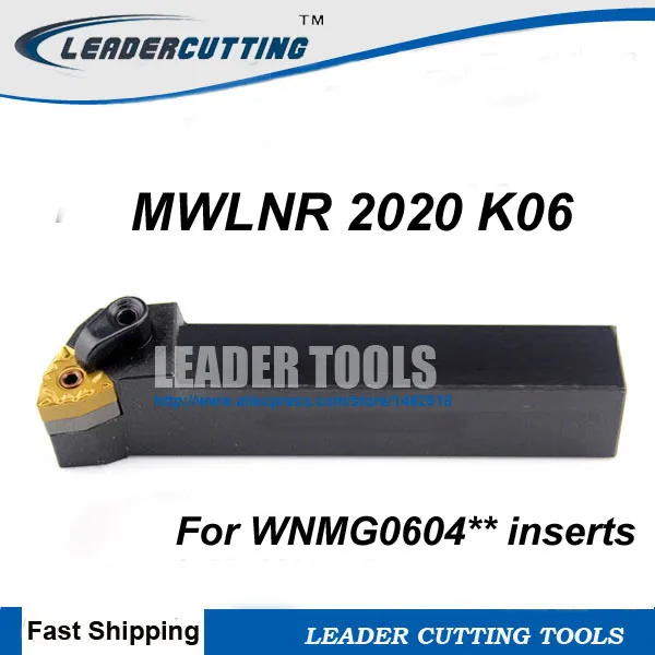 MWLNR2020K06 20×125mm Right Cylindrical turning tool holder For WNMG0604 inserts