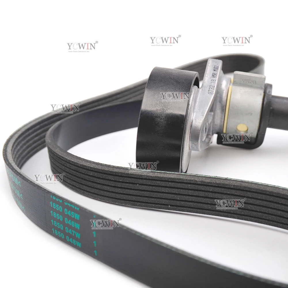 YCWIN серпантин генератор V-Belt натяжитель комплект для VW GTI Golf Jetta GLI Tiguan Audi A3 2,0 T DOHC CCTA EA888 06J 903 133 A