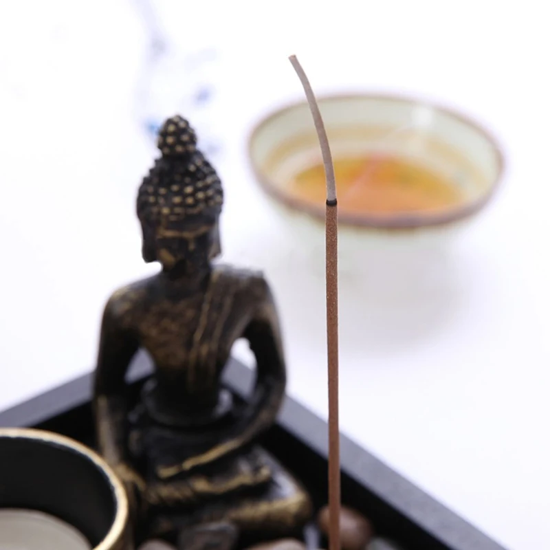 New Zen Garden Sand Kit Relax Spiritural Meditation Decor Buddha Tealight Holder