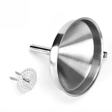 Многоразовая Воронка Из Нержавеющей Стали с широким горлышком, трихтер с фильтром для винного масла, медового сока, изоляция кухня приспособления для готовки