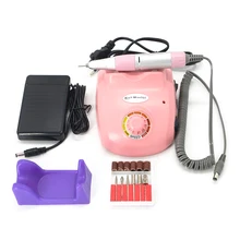 Розовый Электрический сверлильный станок для ногтей, резак для ногтей, оборудование для дизайна ногтей, педикюр, маникюрный станок, фрезерный станок