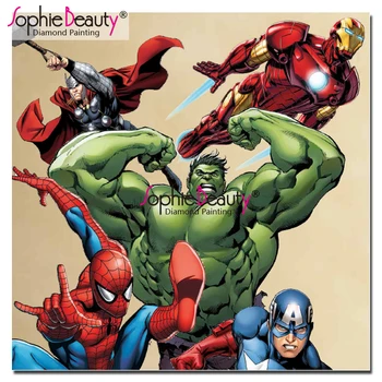 

Sophie Beauty Diy Diamond Painting Diamond Embroidery Mosaic Super Hero Iron Man Pattern Cross Stitch Needlework Home Decor18938