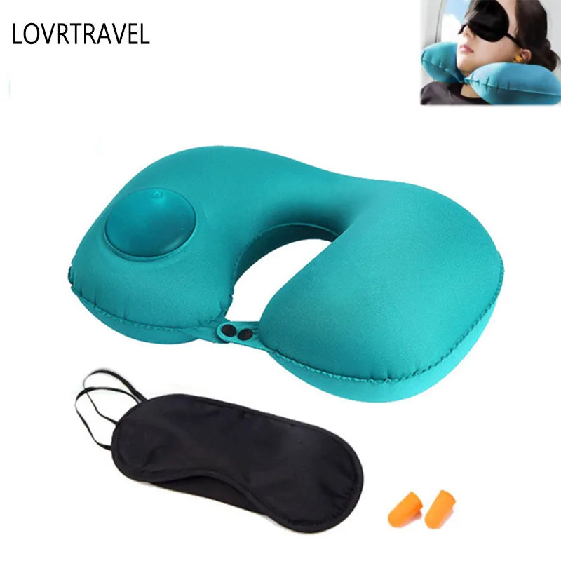 Mask And Pillow mask for sleep Ear Plug Inflatable Airplane Neck ...