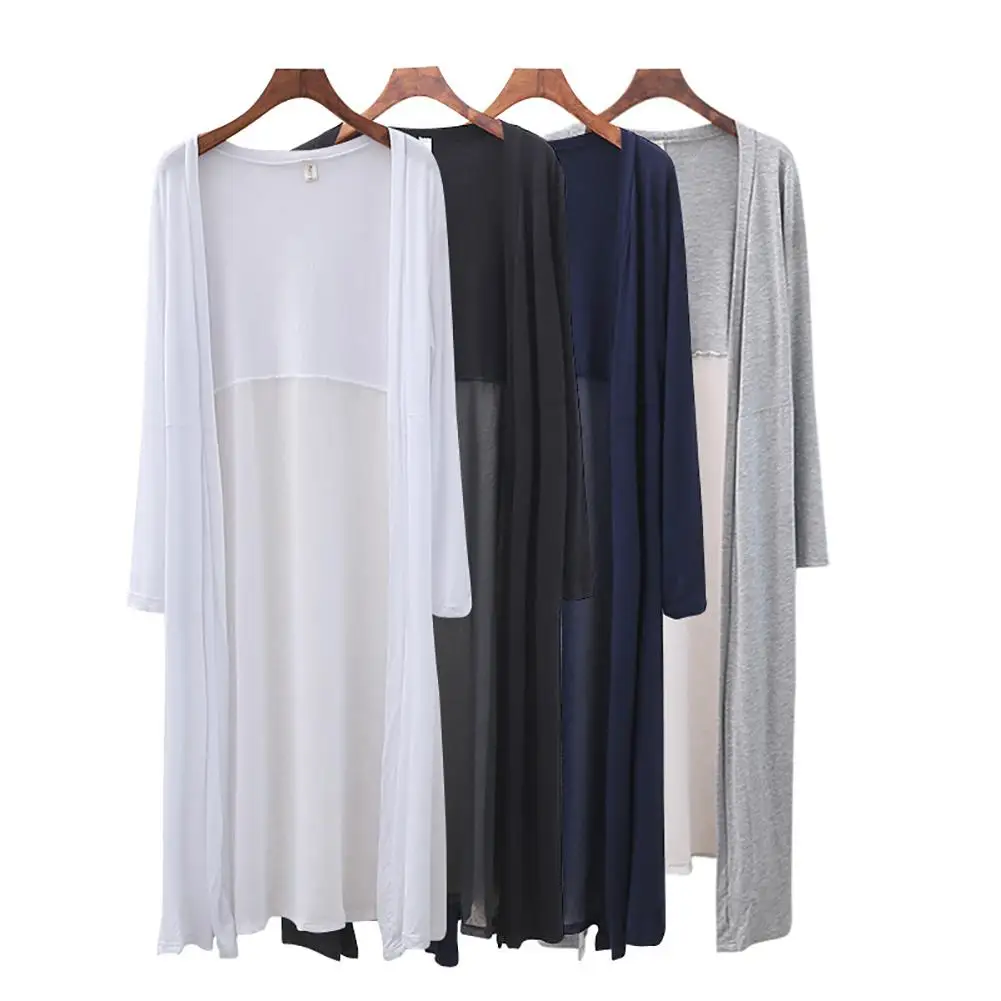 

Yfashion New Beach Cover Ups Women Summer Chiffon Long Sleeve Cardigan Sun Protection Sunscreen Coat for Women Female Cover Up