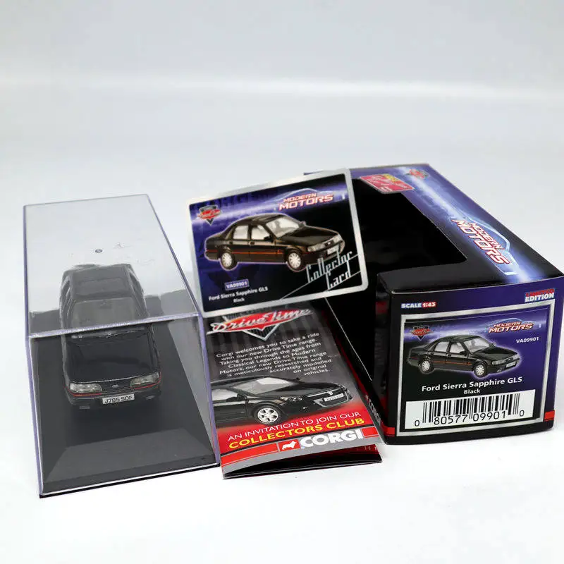 1:43 Corgi LLEDO Vanguards Ford Sierra Sapphire GLS Black VA09901 литые модели игрушечных автомобилей с