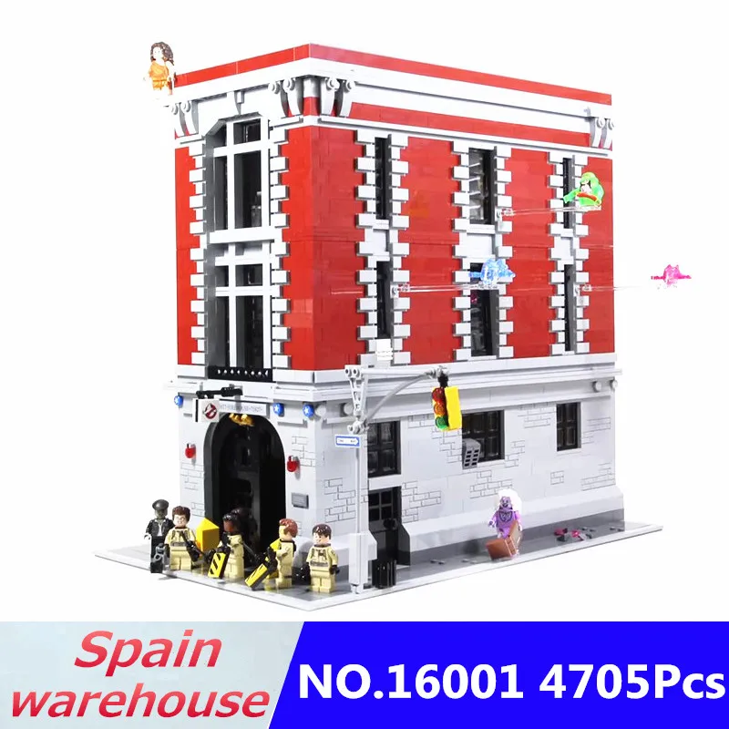 

16007 16001 Building Blocks Ghostbusters Firehouse Headquarters Haunted House Legoing 10228 75827 Halloween Gift Toys In Spain