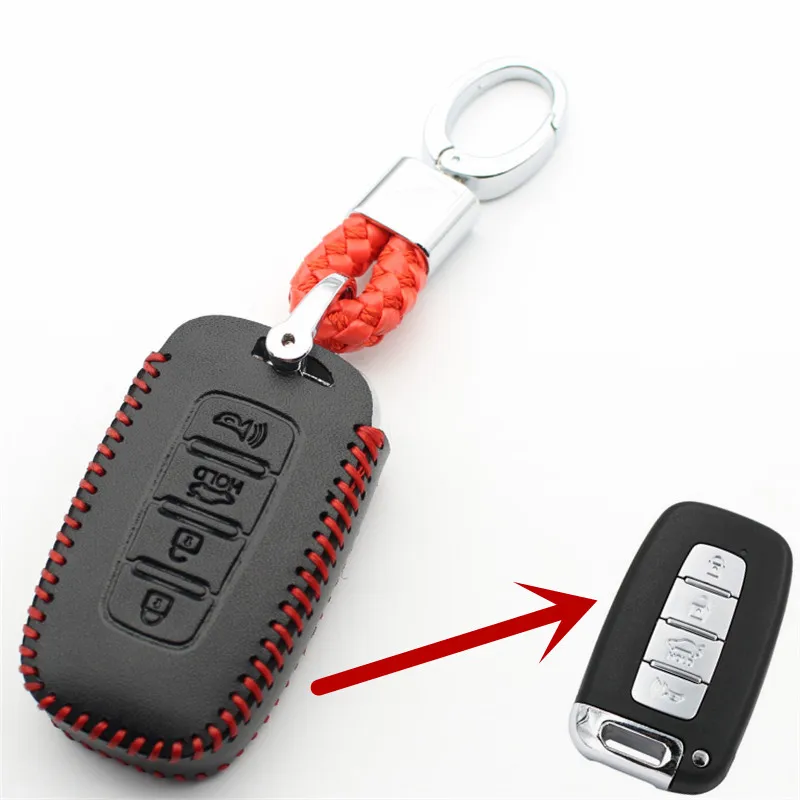 Брелок FLYBETTER из натуральной кожи с 4 кнопками смарт чехол для ключа Hyundai