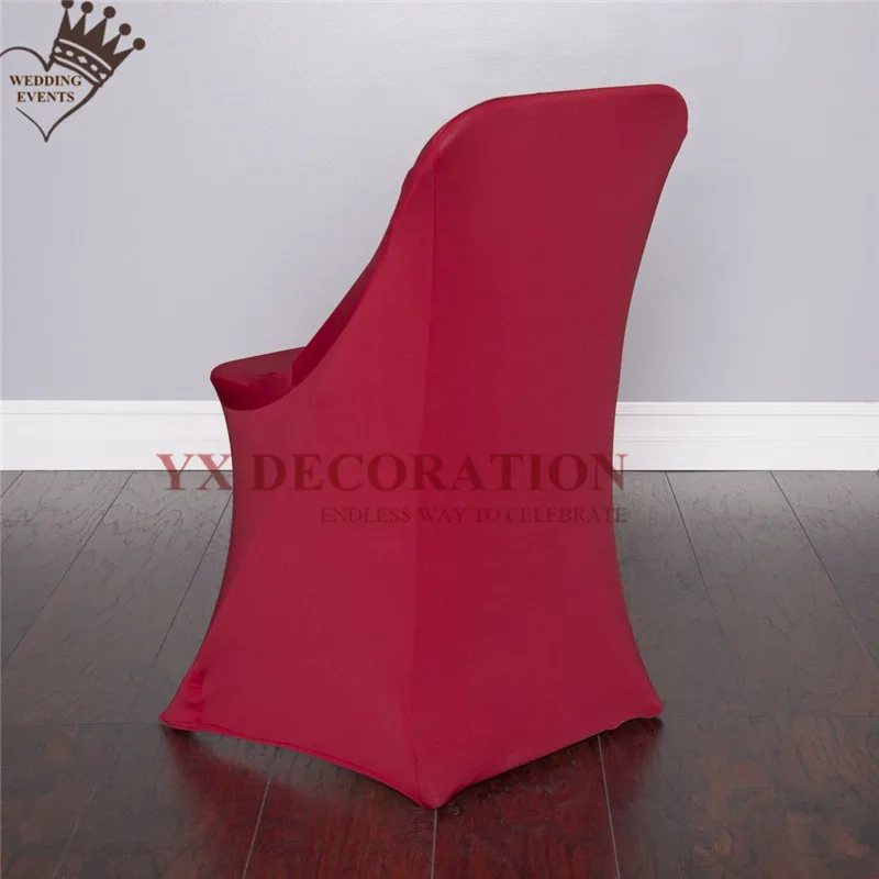 25 50 100pcs Lot Lycra Spandex Chair Cover For Folding Chair Stretch Chair Cover Event Hotel Festival Decoration