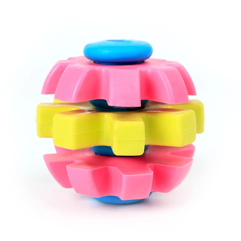 Для животных, из ТЭП игрушки для укусов собак Экстра-жесткий резиновый мяч игрушка забавный интерактивный эластичный шарик жевательные игрушки для собак - Цвет: 1pc gear ball