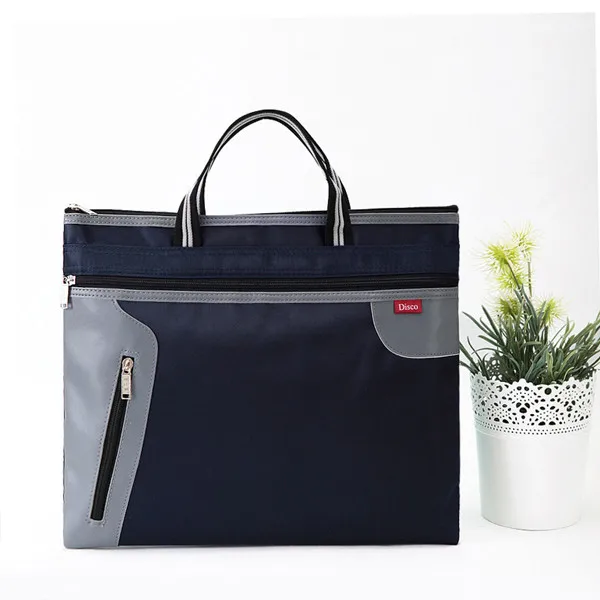 YILE 38x31 см бизнес-документ A4 файл сумка на молнии офисная сумка портфель D3117 - Цвет: navy blue