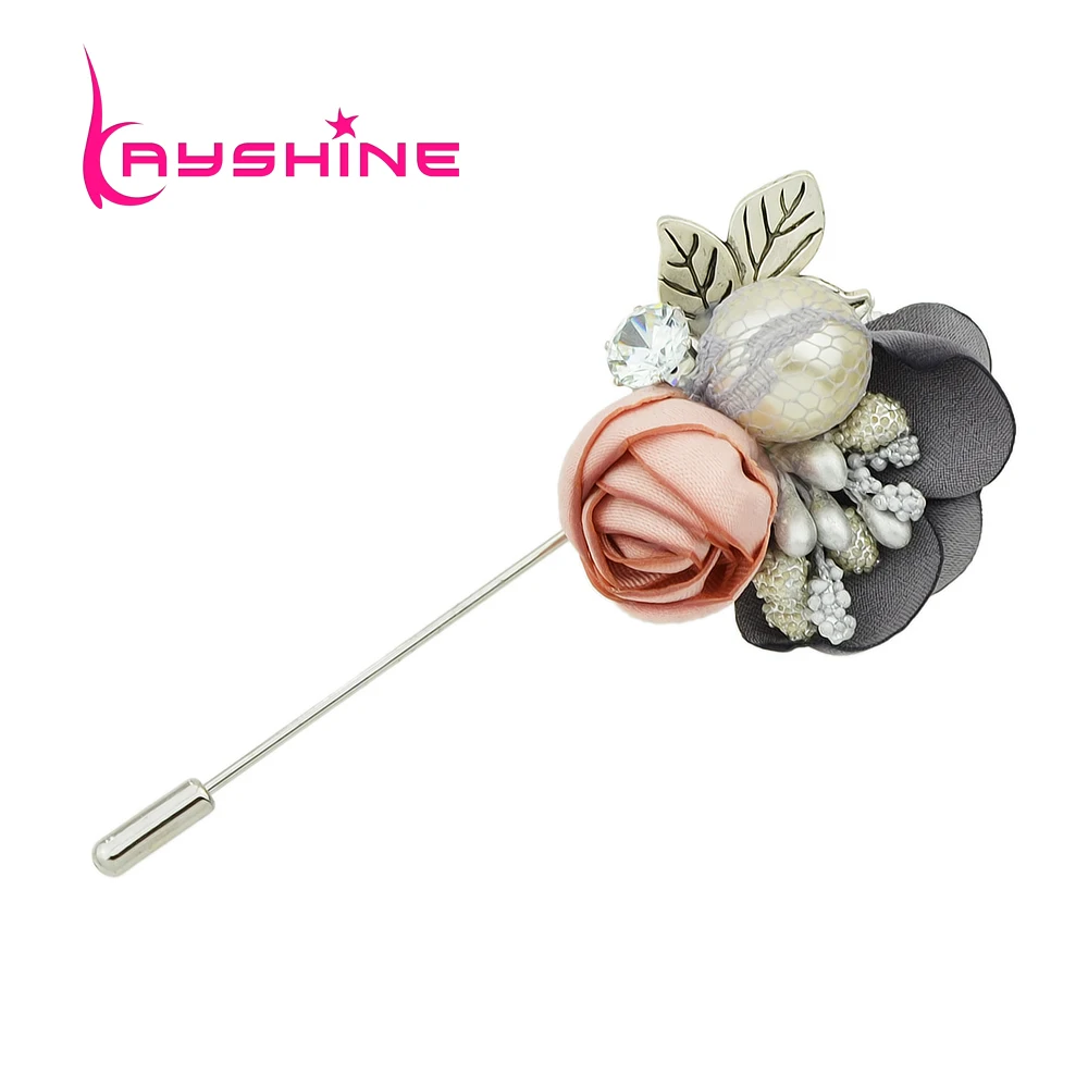 Kayshine новые серебряные ювелирные изделия Булавки с Rhinestone Имитация Перл Красочные
