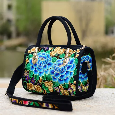 

All-match Vintage Embroidery Shopping Handbags women!Nice Floral Embroidered Lady Small Shoulder&Crossbody bag Barrel-Shaped bag