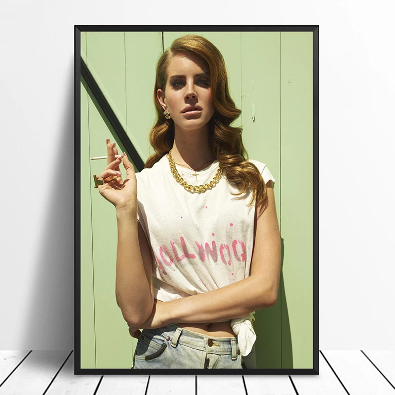 Lana Del Rey Singer Music Poster Hip Hop RapPrint Band Star Wall Art Painting Room Home Decor Canvas Print | Дом и сад