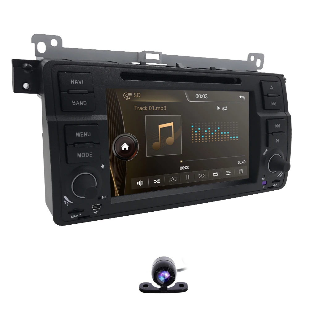 Clearance HIZPO In Stock Car DVD radio GPS Player for BMW E46 M3 GPS Bluetooth RDS USB SD Steering wheel Control Free map card Rear camera 3