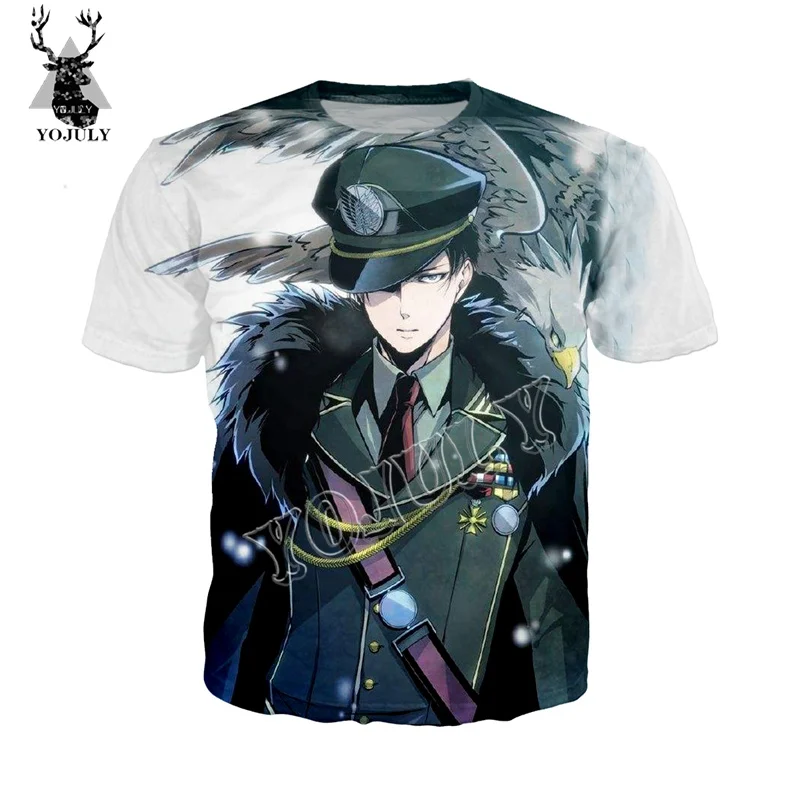 YOJULY Attack on Titan Levi · ackerman 3D Принт футболки унисекс модная крутая повседневная одежда