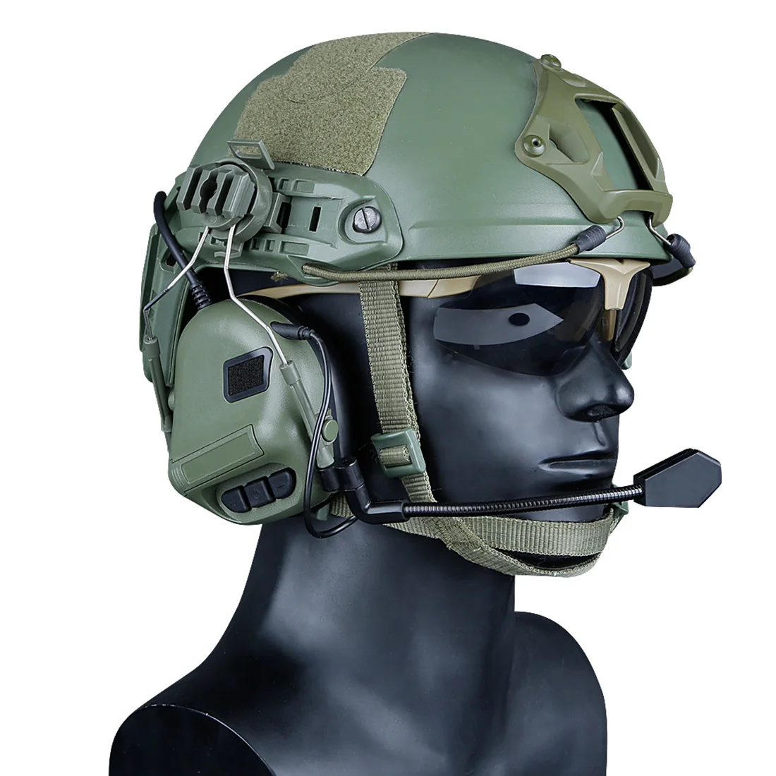 Fone de Ouvido Gen.5 tipo Capacete Caça Tático Comunicação Cancelamento Ruído Fones Som Captador Redução Wst 9 High Quality Esporte e Lazer