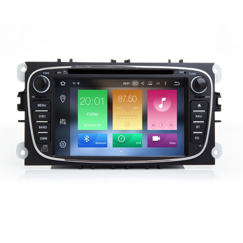 Cheap HIFIF Android 8.0 Octa Cores Car DVD Player For FORD/Focus/S-MAX/Mondeo/C-MAX/Galaxy 2 Din 7 Inch 3G/4G Wifi 32G ROM GPS Radio 16
