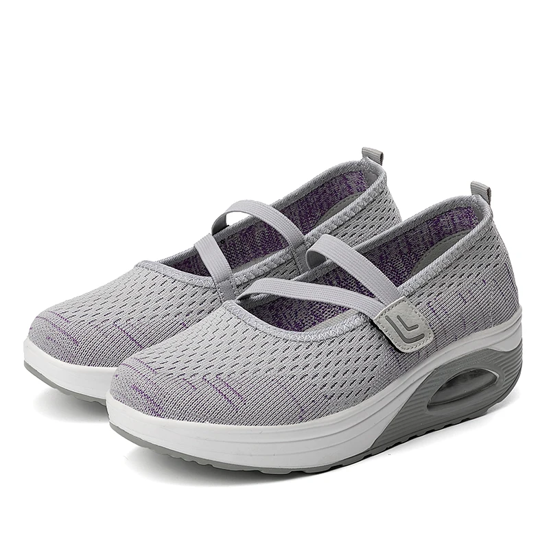 

Ladies Summer Loafers Breathable Mother Slip-On Shoes Factory Outlet Woman Cheap Outdoor Fashion Sneakers Women Heel Shoes Women
