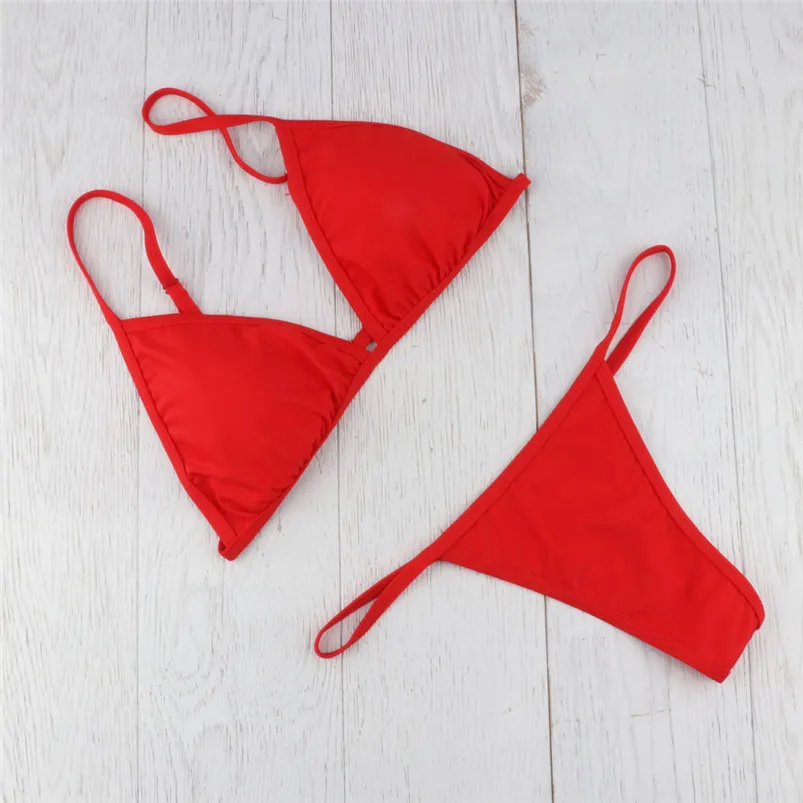 Women Padded Bra set G-string Thong Bikini Swimwear Two Pieces Swimsuit Swimwear women's swimming suit summer beach wear R23 (7)