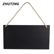 Hint board decorative board for a variety of places hanging rectangular wooden blackboard message board family kitchen bar shop