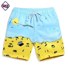 QIKERBONG мужские пляжные шорты, быстросохнущие мужские шорты, повседневные купальные шорты, мужские пляжные шорты, новые шорты бермуды