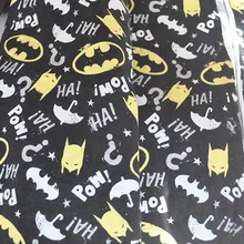 Милый мультфильм Бэтмен вязаное лоскутное изделие из хлопчатобумажной ткани швейная одежда для мальчиков футболка пижамы ручной работы текстиль подарок