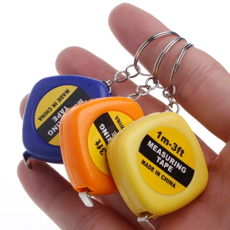 

Easy Retractable Ruler Tape Measure Mini Portable Pull Ruler Keychain 1m/3ft