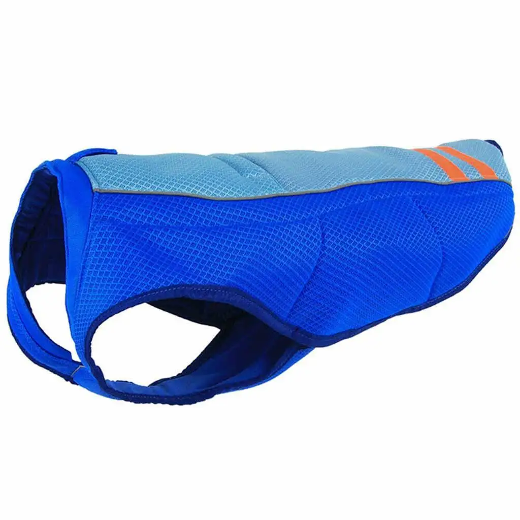 Breathable Adjustable Buckles Pet Coat Dog Jacket Non-restrictive Heatstroke Prevention Outdoor Vest Leash Cooling K20 - Цвет: Blue
