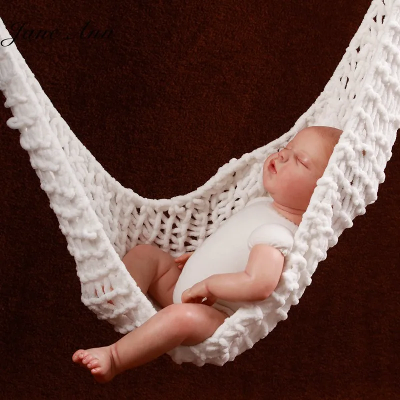 Jane Z AnnCrochet Baby Белый гамак реквизиты для фотосъемки вязаный детский костюм для новорожденного реквизит для фотосессии fotografia аксессуары