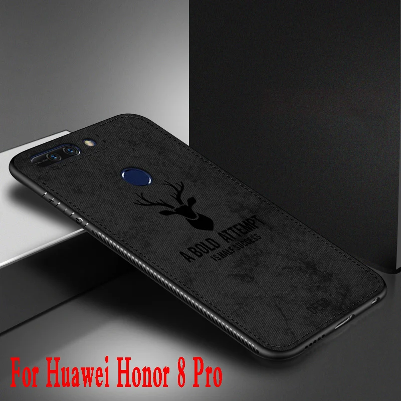 Для huawei honor 8 pro Чехол с тканевым узором V9 чехол задняя крышка силиконовый мягкий край противоударный бизнес capas honor 8 Pro Мужской чехол s