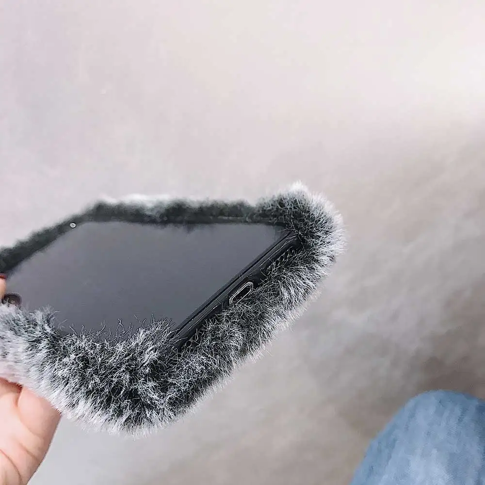 Модный Дамский Подарочный чехол для iPhone 12 XS Max XR X 11 Pro SE Пушистый Теплый 6 6S 7 8 Plus