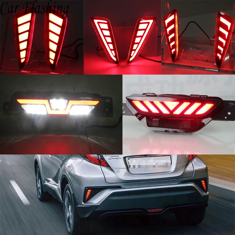 FOR TOYOTA C-HR CHR 2016-2018 REFLECTOR REAR BUMPER TAIL LIGHT BRAKE SIGNAL LAMP