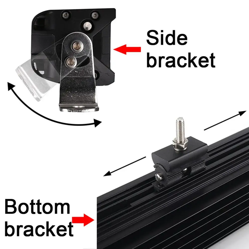 Led Light Bar 6d lens 30w 60w 90w 120w 150w 180w 210w 240w grille single row front bumber car roof lightbar 8 14.5 21 27.5 34 40.5 47 53.5 inch truck atv suv offroad off-road 4x4 4wd pickup 12v 24v (5)