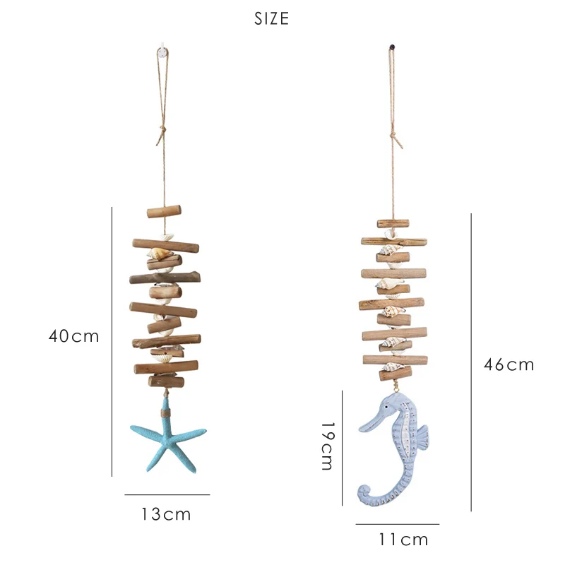 ARTLOVIN морской конек, морская звезда, подвеска для дома в средиземноморском стиле, деревянное украшение, подвеска для демонстрации, Настенный декор