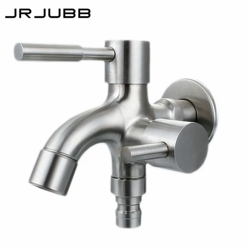 

304 stainless steel Washing Machine Faucet double use bibcock Laundry Mop Pool Tap Dual Handles washing machine taps