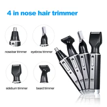 Trimmer 4 in 1 Electric Nose Hair Trimmer Men Rechargeable Nose Hair Eyebrow Sideburn Beard Shaver Hair Cliper Beauty Skin Care
