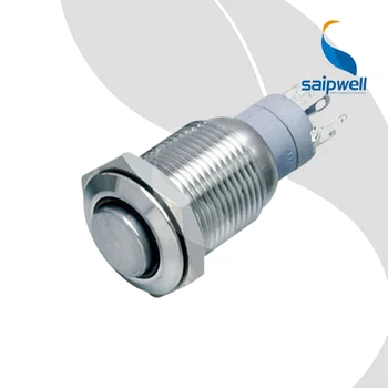 

Resetable Type Waterproof IP67 Mini Button Switch / High Flush Shape Metal Push Button Switch With LED(SP16-C2)