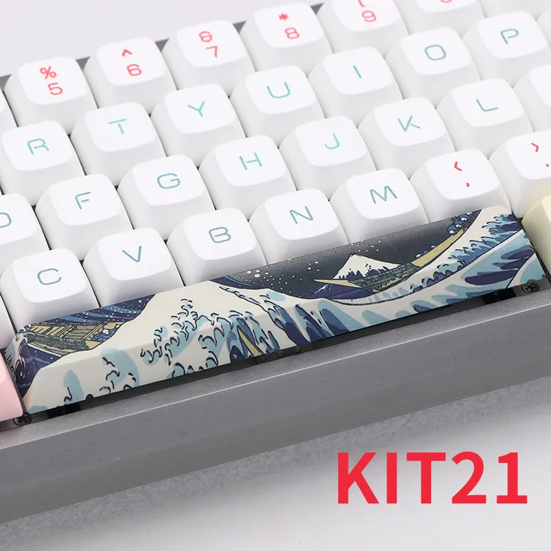 Five sides Dye-subbed PBT Spacebar 6.25U cherry profile keycap for DIY mechanical keyboard