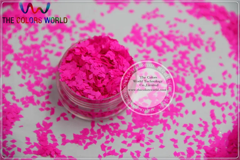 

DN-10 Resistant Neon Rose Carmine Color Diamond Shape Glitter for Nail Polish and DIY decoration 1Pack =50g