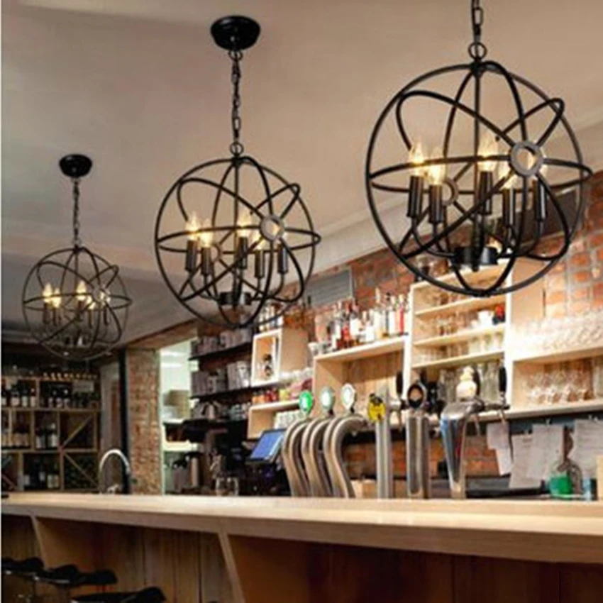 

Nordic Pendant Lights Loft LED Lighting Retro Iron Lampshade Pendant Lamp Living Room Restaurant Bedroom Cafe Decor Art Hanglamp